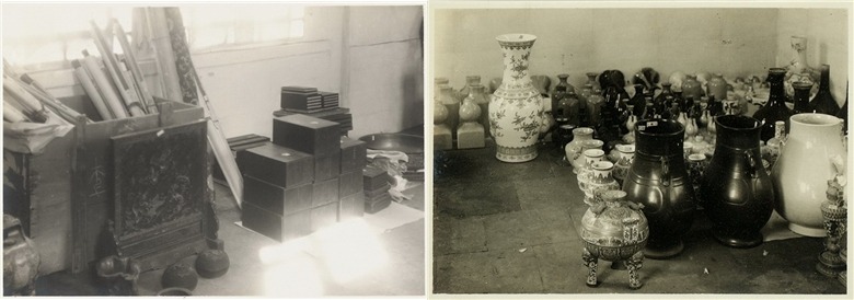 珍贵的故宫文物被集中到一起存放，准备装箱。