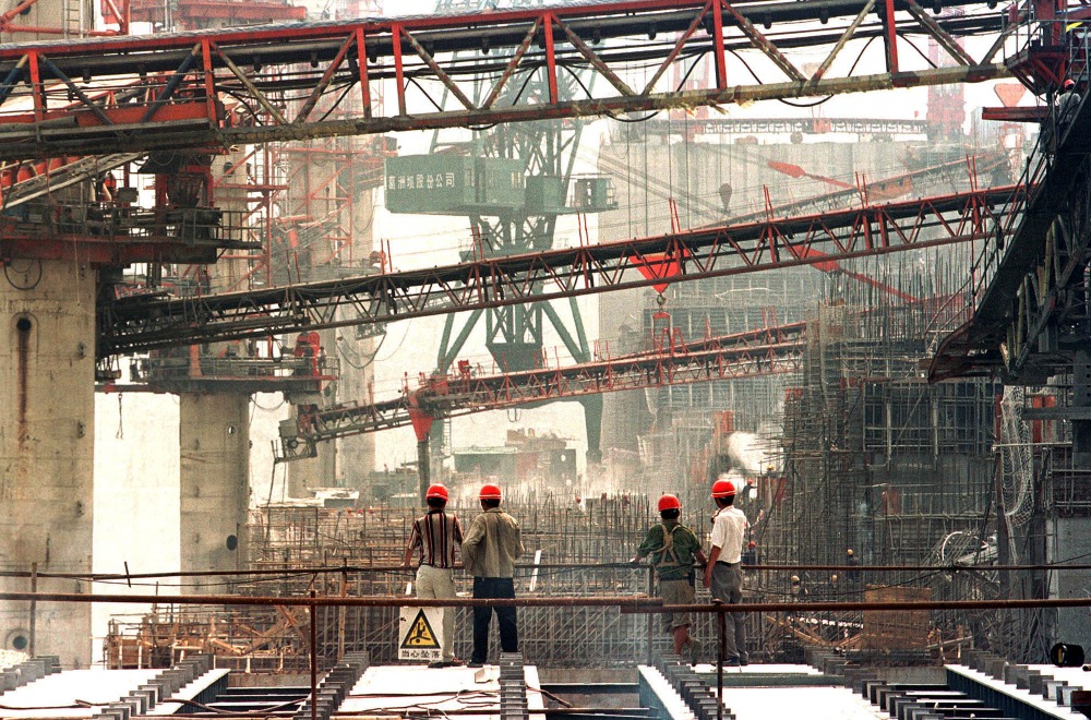 In 2011, the Three Gorges Dam under construction.