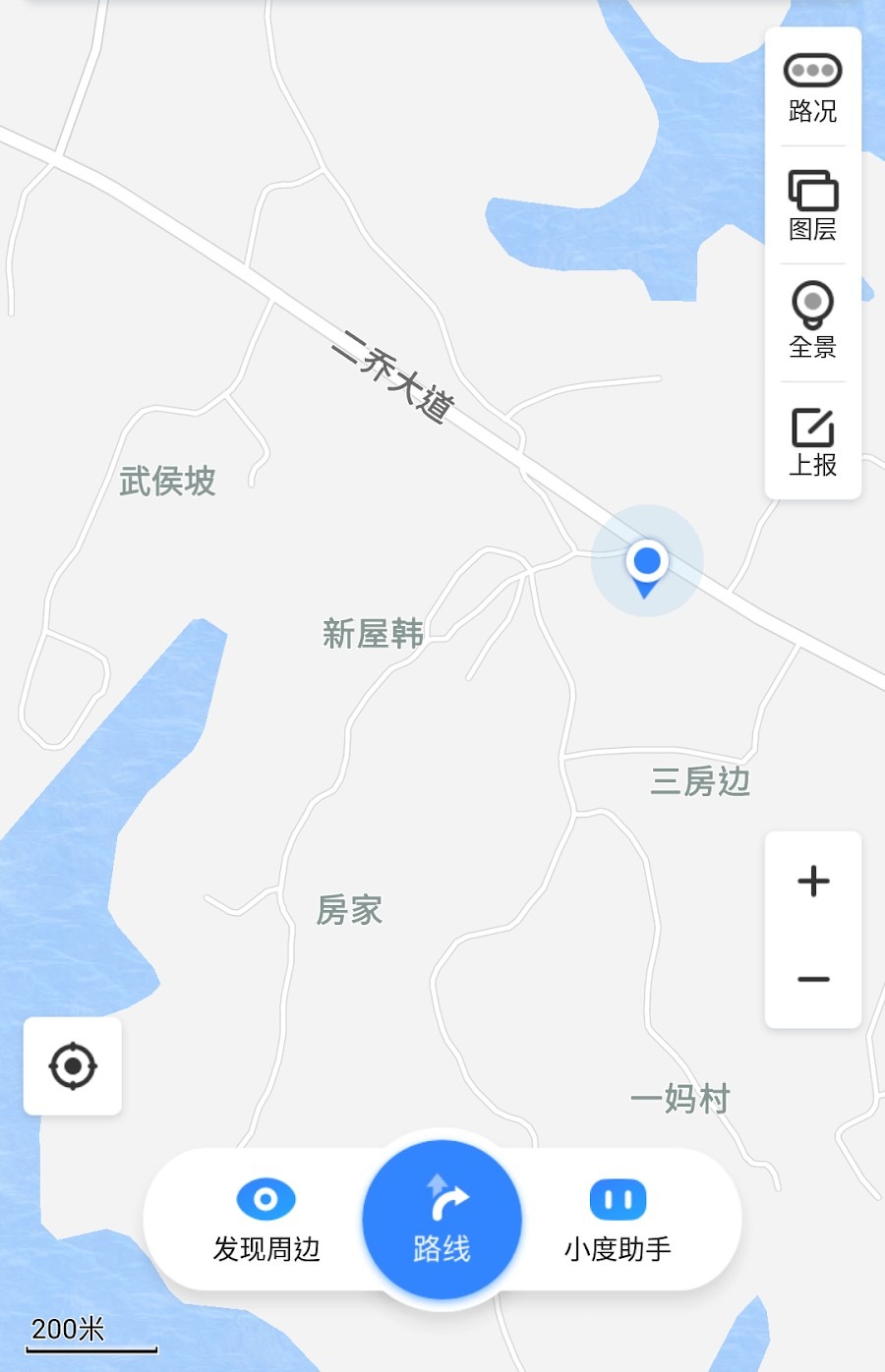 地圖標示「武侯坡」碑記的所在位置。