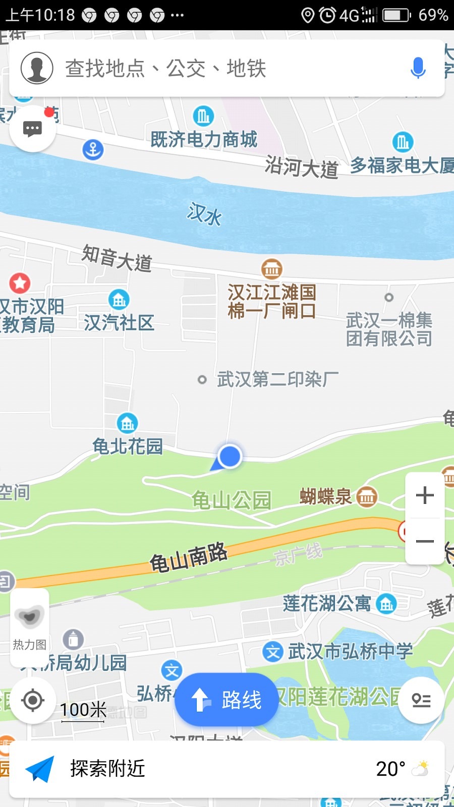 地圖上藍點位置便是龜山入口。