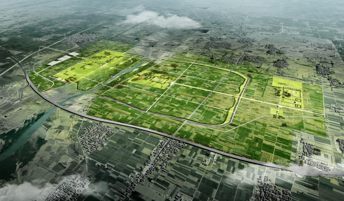 圖為鄴城考古遺址公園的效果圖。 
