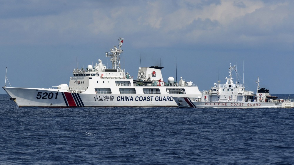 南海,中國及菲律賓海警船隻 南海,中國及菲律賓海警船隻