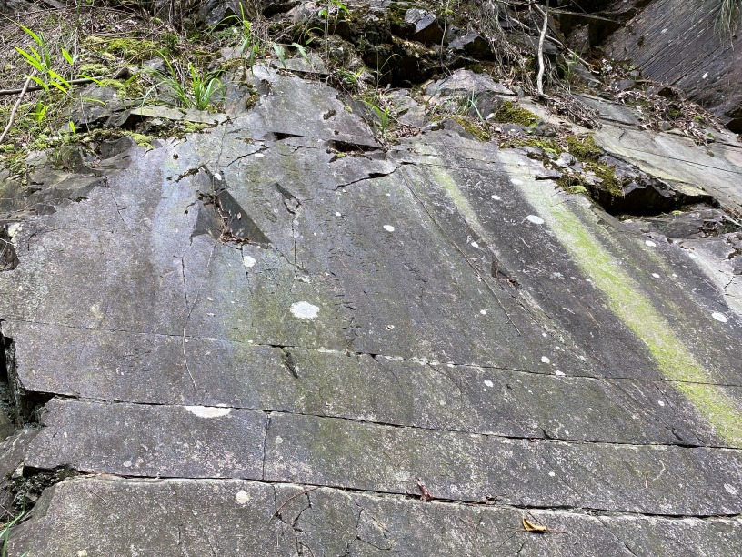 劉備洞的天子石上刻有無數字跡，實在難以考辨哪一處留有劉備的手跡。