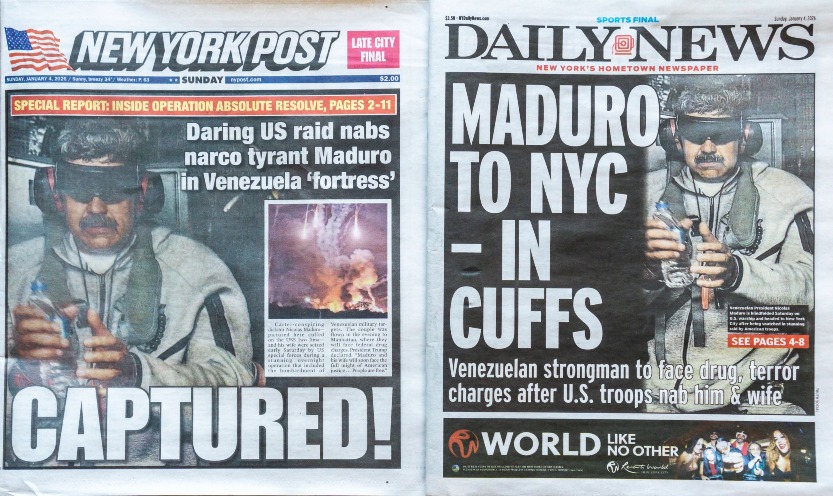 美國在2026年1月綁架委內瑞拉總統馬杜羅