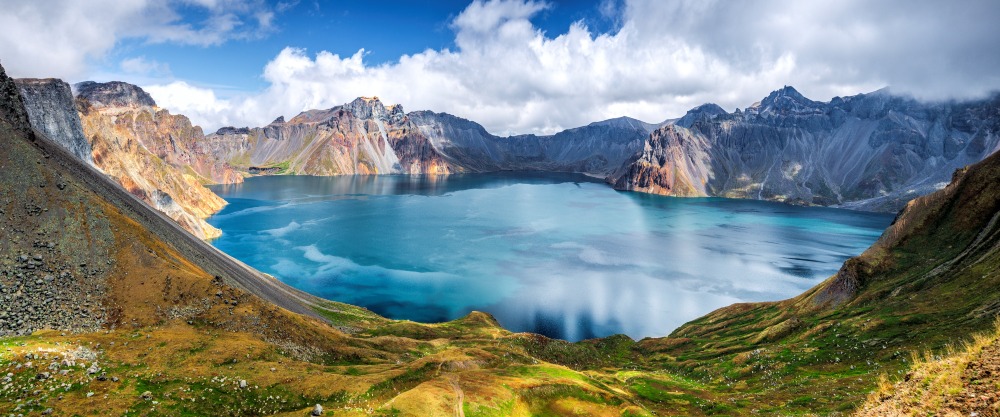 Tianchi is a boundary lake between China and North Korea, with one half within Chinese territory and the other half within North Korean territory.