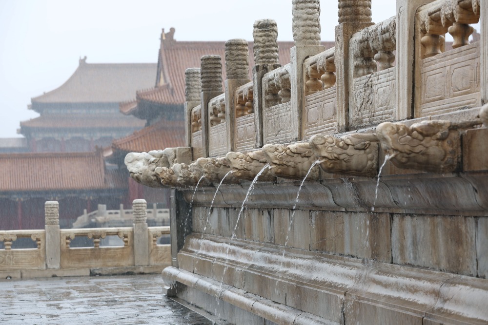 故宮排水千龍吐水 故宮排水千龍吐水