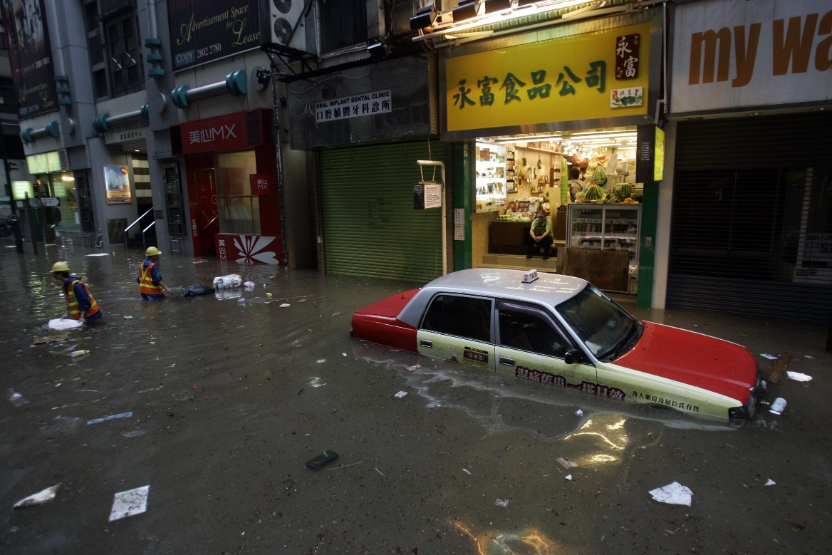 當代中國-飛凡香港-2008年香港暴雨 大澳斷路斷水變「孤城」