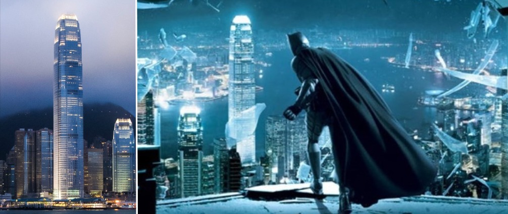 2008年上映的超級英雄片《蝙蝠俠:黑夜之神》曾在多個香港景點取鏡,除了國際金融中心,其餘拍攝地點還包括中環至半山的自動扶手電梯、皇后大道及中環中心等。(圖片來源:wikipedia@Pedronet/網上圖片) 2008年上映的超級英雄片《蝙蝠俠:黑夜之神》曾在多個香港景點取鏡,除了國際金融中心,其餘拍攝地點還包括中環至半山的自動扶手電梯、皇后大道及中環中心等。(圖片來源:wikipedia@Pedronet/網上圖片)