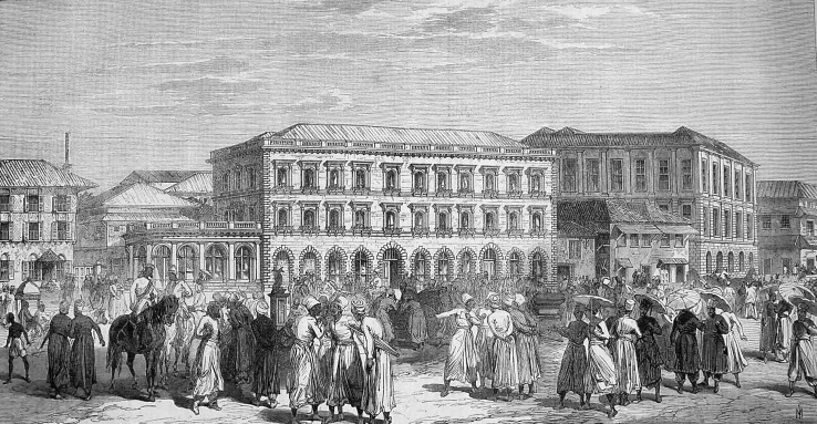 總部設於印度孟買的東藩匯理銀行創辦於1842年，原名為西印度銀行，主要業務為鴉片押匯，1845年來港開分行，成為第一家進入香港和中國的外資銀行，其後陸續在上海、廣州及福州等沿海城市開分行。（網上圖片）
