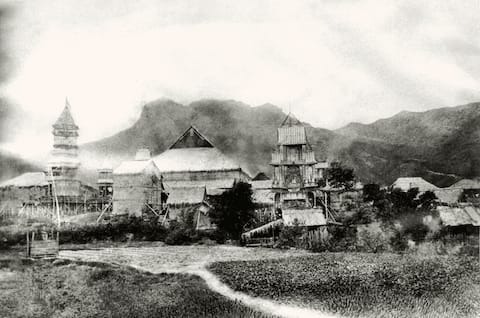 图为1920年代的黄大仙祠