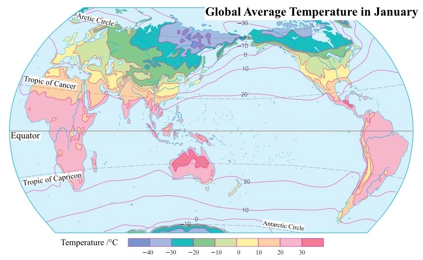 Global Average Temperature in January Global Average Temperature in January