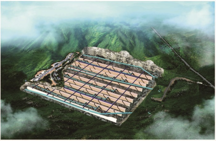 There are many benefits to storing oil in ‘underground water-sealed caverns’. The picture shows a schematic diagram of an ‘underground water-sealed cavern’.