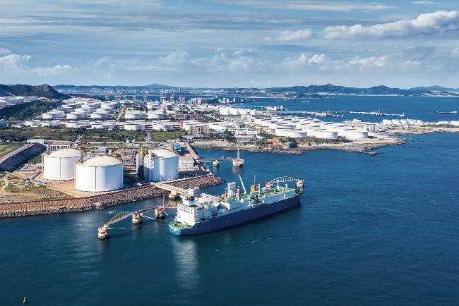 China's petroleum consumption is large, and 70 per cent of it relies on imports. The picture shows oil storage facilities at a port.