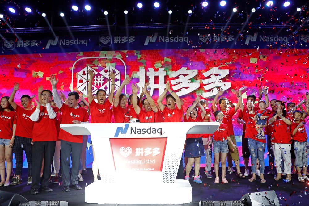 Pinduoduo goes public in the US.