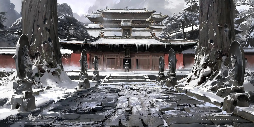 國產遊戲《黑神話:悟空》中的山西朔州崇福寺。