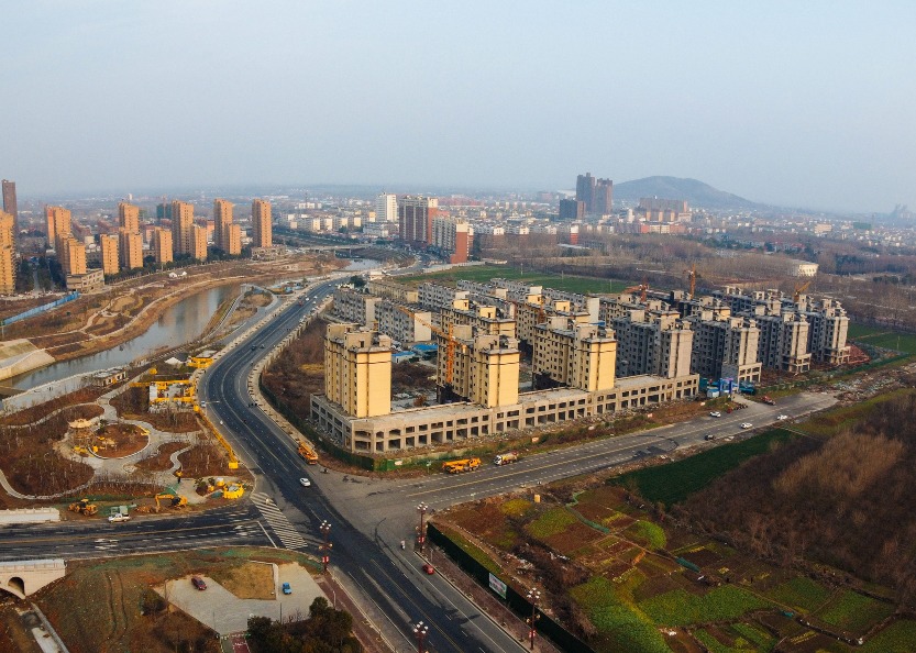 河南駐馬店確山縣航拍全景