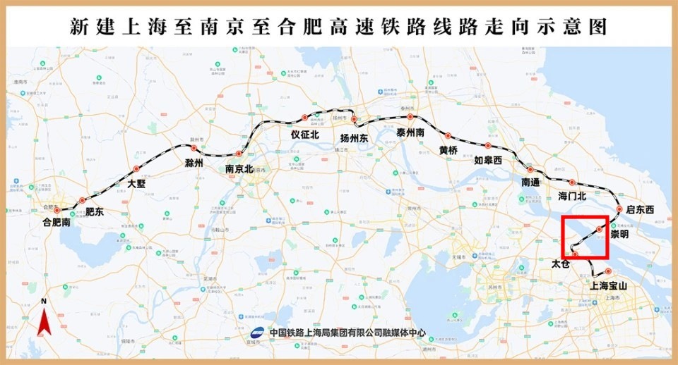 崇太長江隧道位置圖