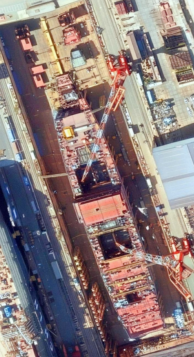 「004」常成外國衛星拍攝對象，外界也由此得知其大致進度。
