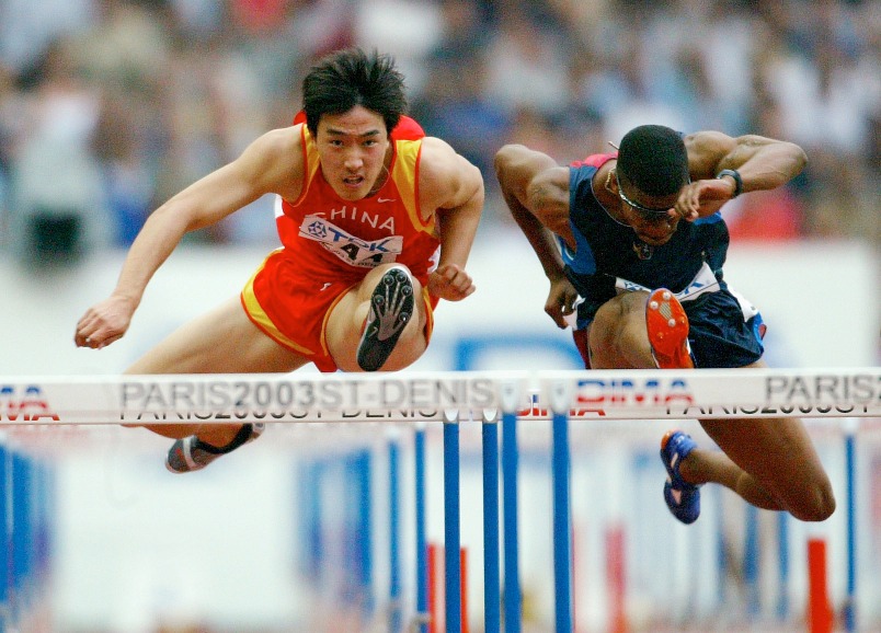 2003年，劉翔在巴黎舉行的第九屆世界田徑錦標賽男子110米欄決賽中，以13秒23的成績獲得銅牌。(圖片來源：Getty)