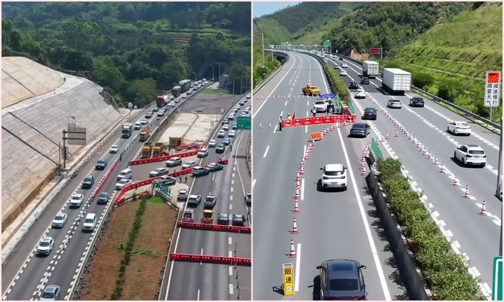 廣東省高速公路實施潮汐車道