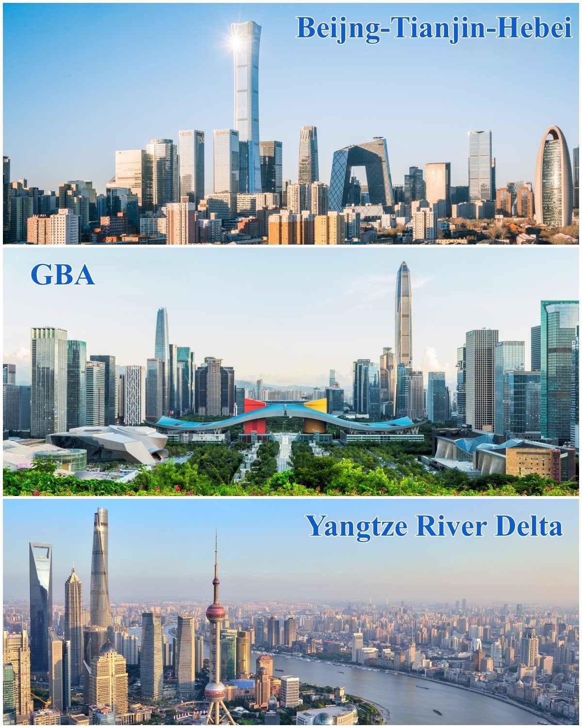 The GBA, together with the Beijing-Tianjin-Hebei region and the Yangtze River Delta, have jointly become the 
