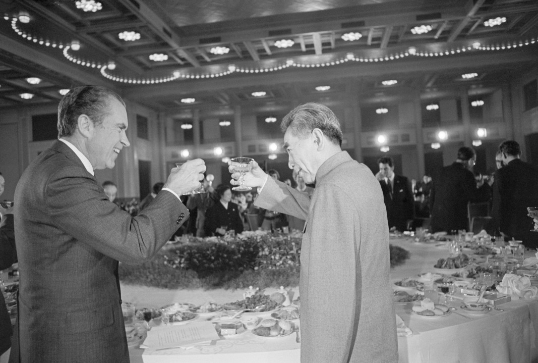 當代中國-改革開放-尼克遜訪華 促成《上海公報》中美建交第一步