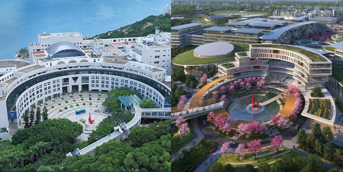 香港科技大學（廣州）與香港科技大學同有紅鳥日晷，兩校風格相似