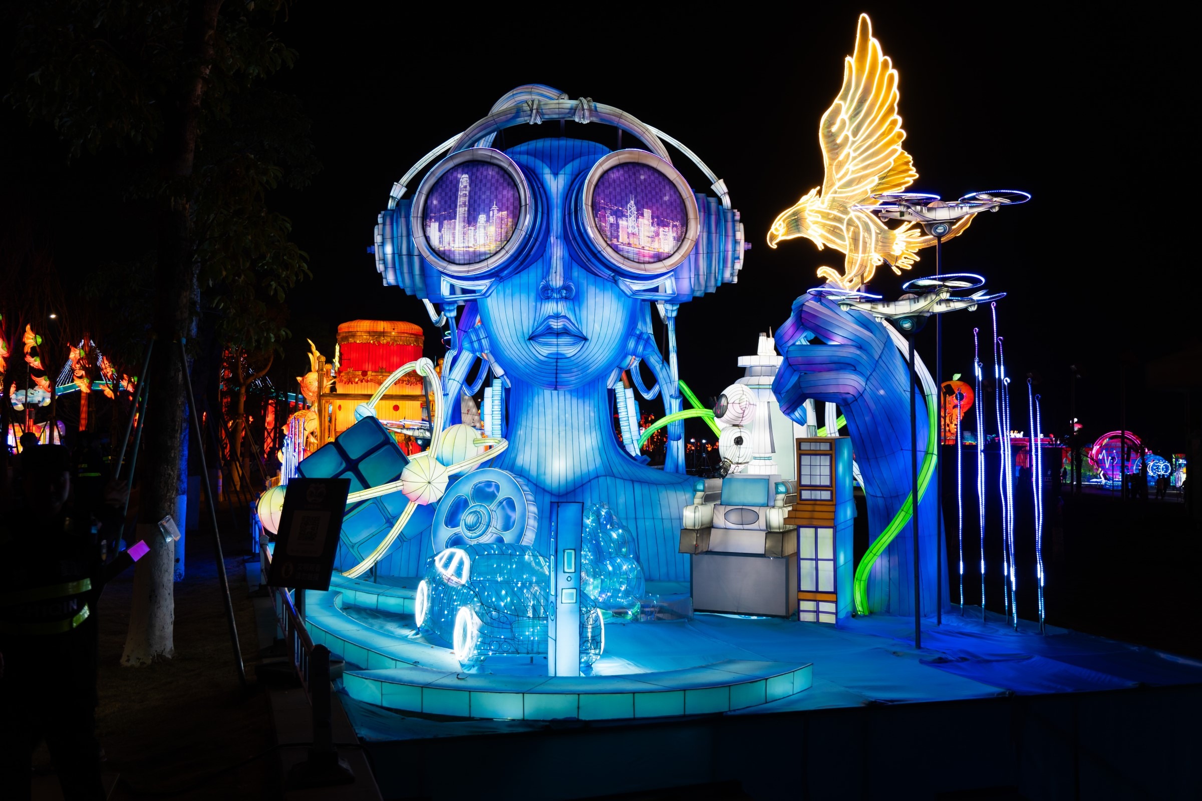 The largest Greater Bay Area Lantern Festival lights up in Nansha ...