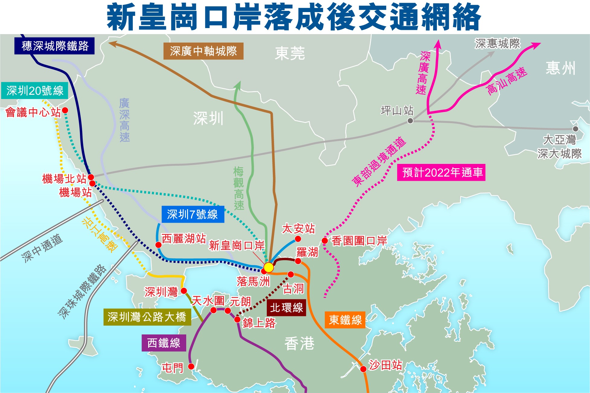 多條鐵路規劃直達新皇崗口岸 深港交通未來新樞紐 | 探索深圳 | 樂活灣區 | 當代中國