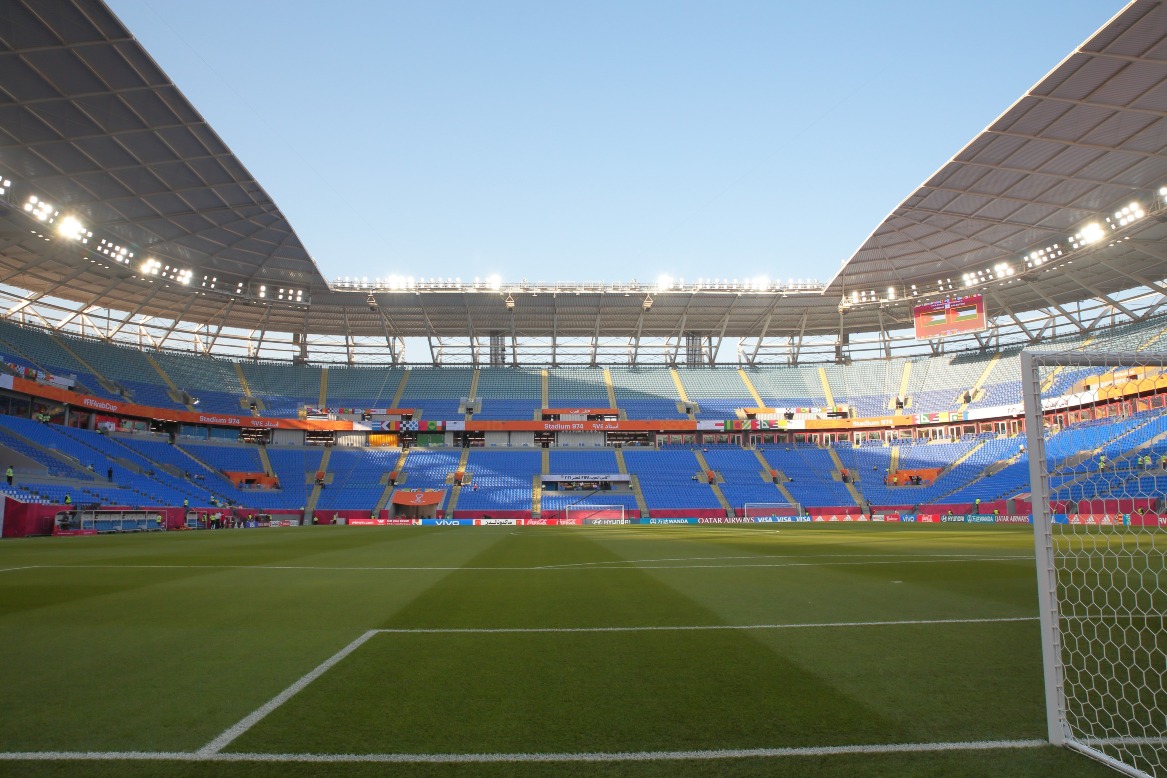 974體育館的座位全都可以拆卸重復利用，被稱為卡塔爾世界杯最綠色的球場。
