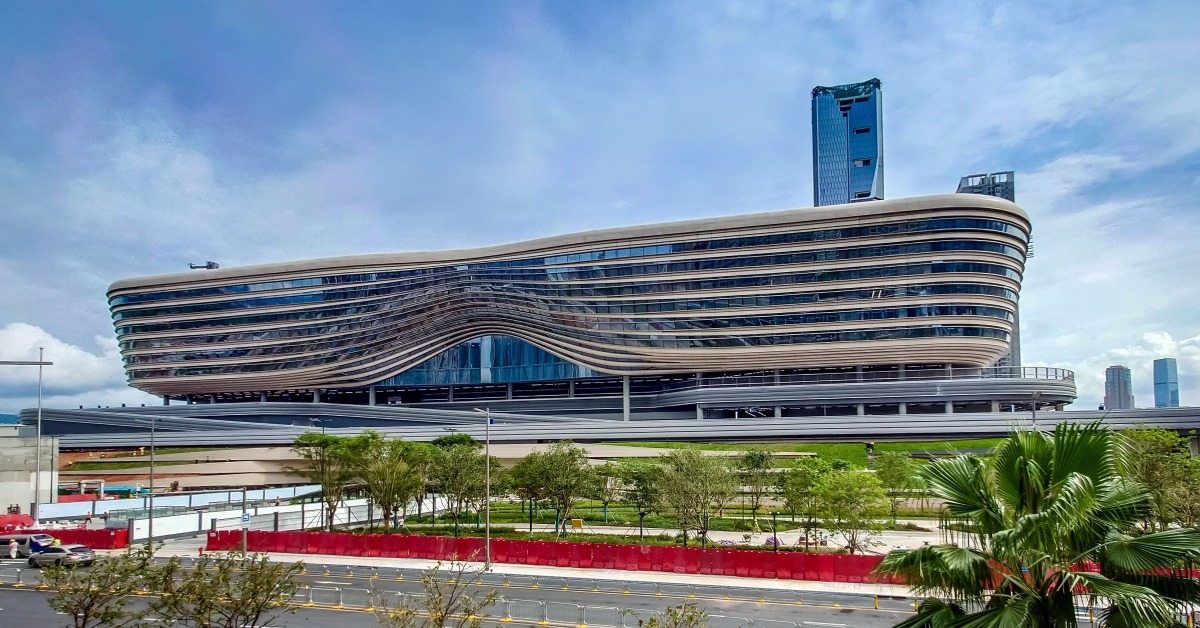 The exterior of the new Huanggang Port.