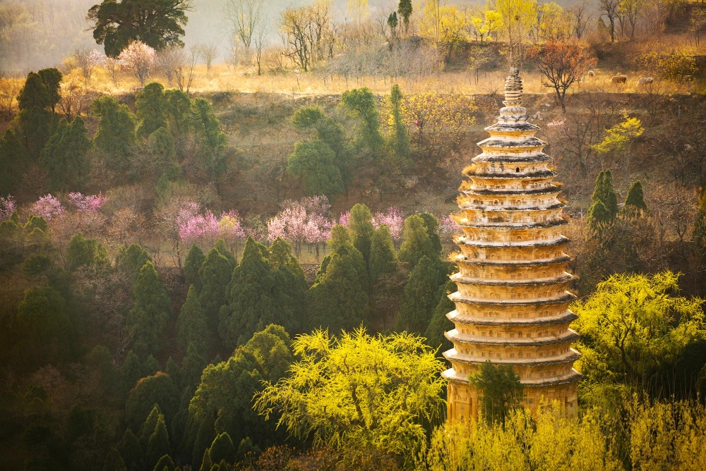當代中國-中國旅遊-中國文化-中國四大名塔-中式塔-河南-嵩岳寺塔