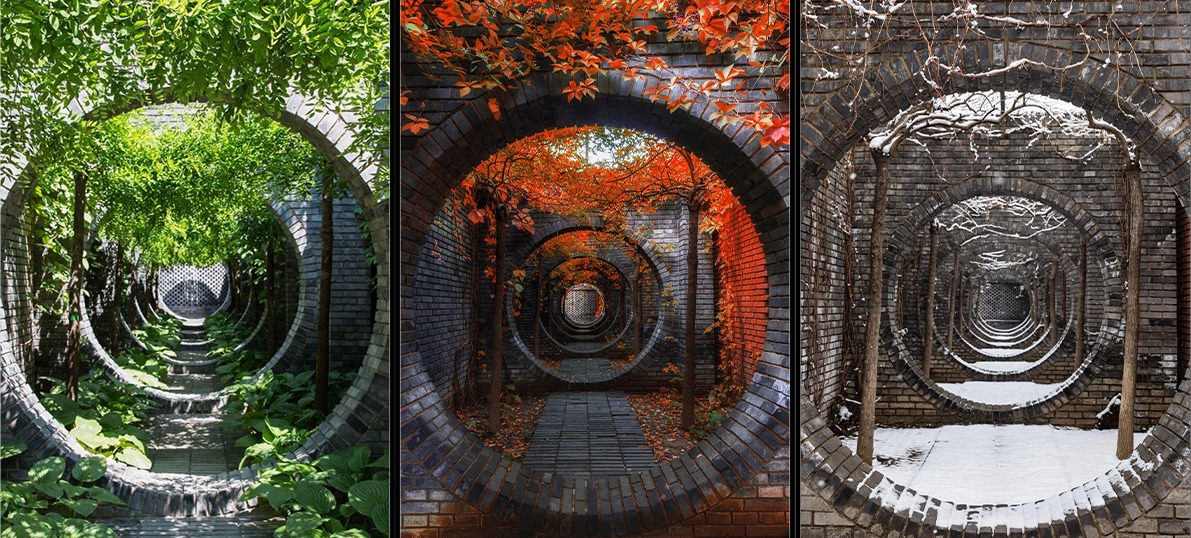 Contemporary China-China in Pictures-Red Brick Art Museum Gardens