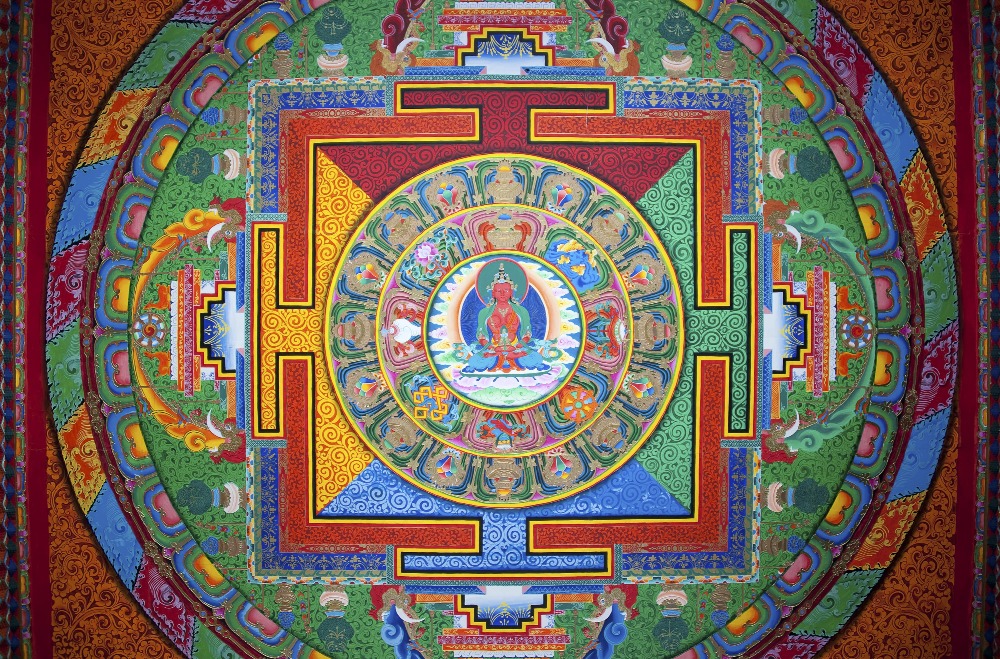 雲南香格里拉松贊林寺彩繪壁畫