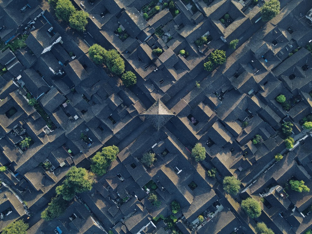 航拍下的四川閬中古城