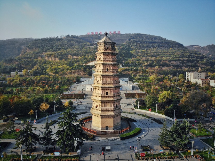 陝西彬州開元寺塔 陝西彬州開元寺塔全景