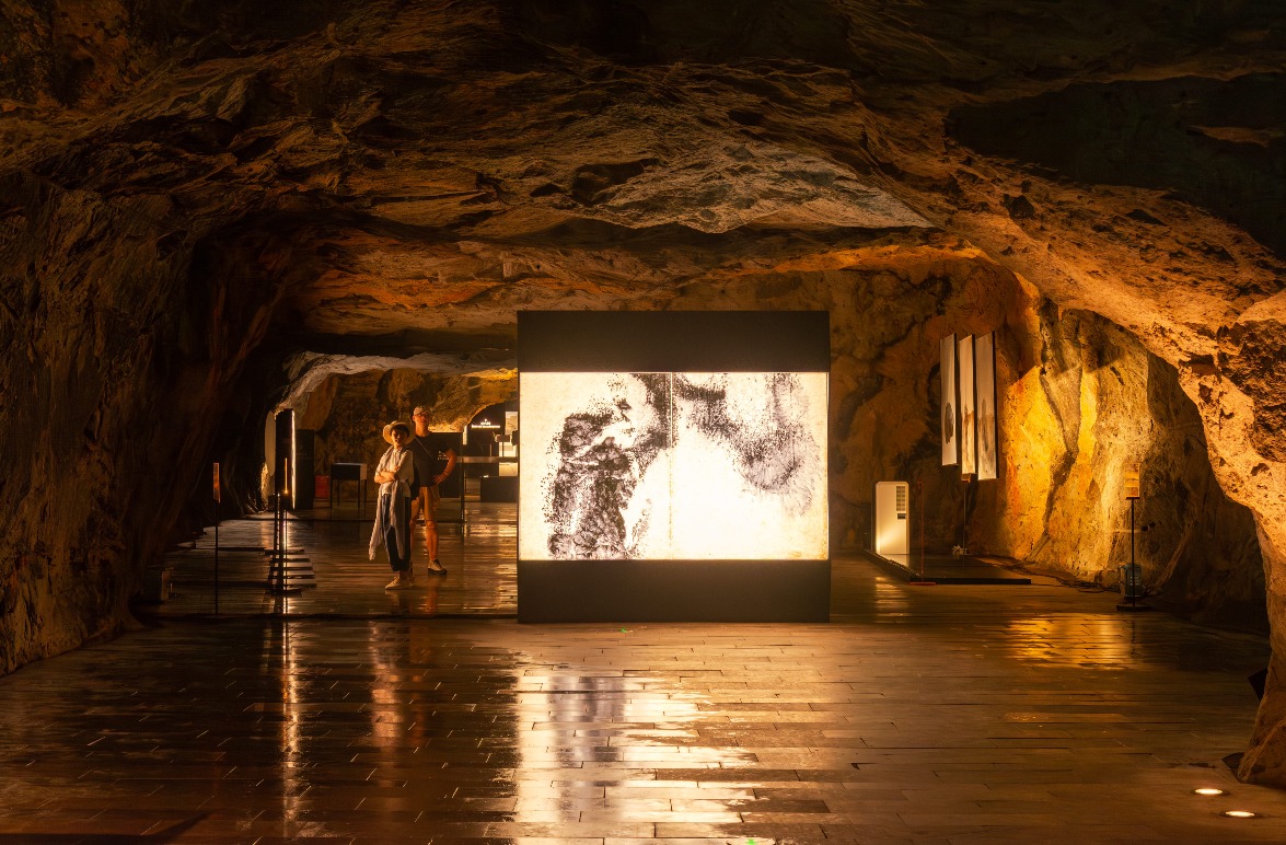 Huangyan Quarries The giant rock walls of Huangyan Grottoes are transformed into natural screens