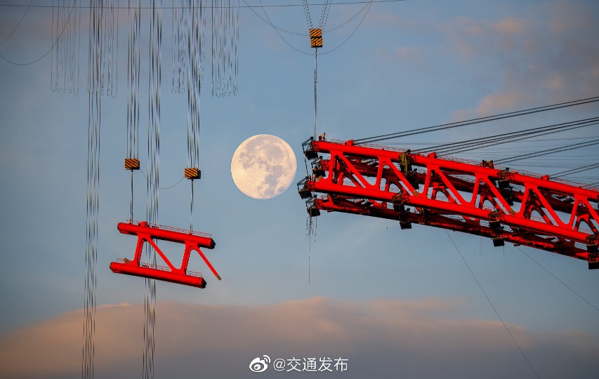 烏江特大橋與超級月亮