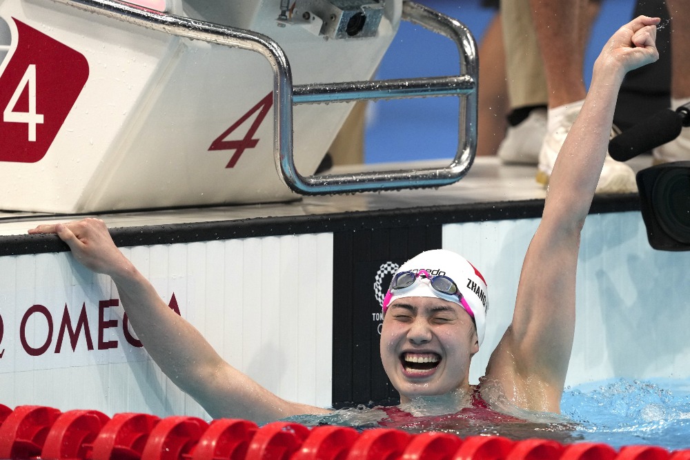 當代中國-體育運動-東京奧運張雨霏200米蝶泳奪金