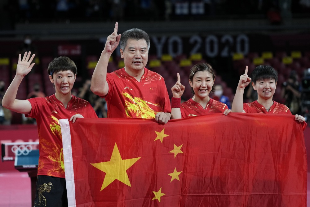 東京奧運-女子團體乒乓-中國隊金牌