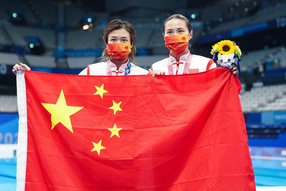當代中國-體育運動-東京奧運施廷懋王涵分別奪3米板金銀牌