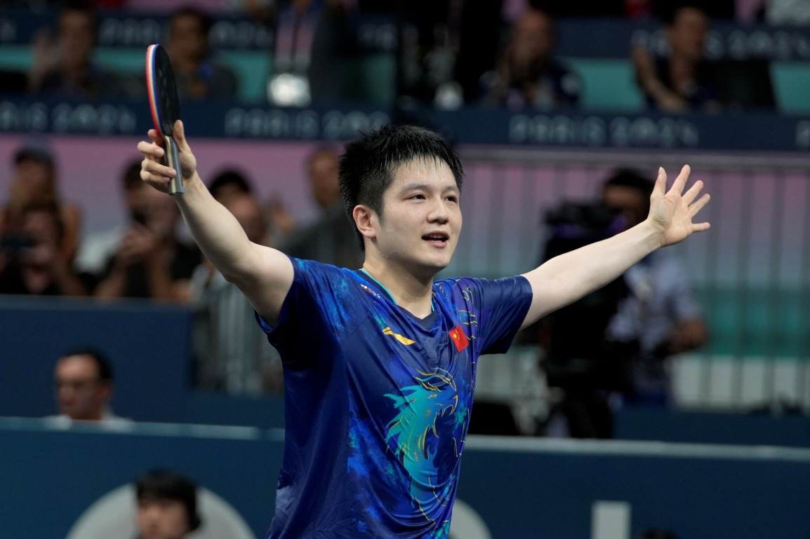 巴黎奧運樊振東勝出乒乓球男單八強賽 巴黎奧運樊振東勝出乒乓球男單八強賽