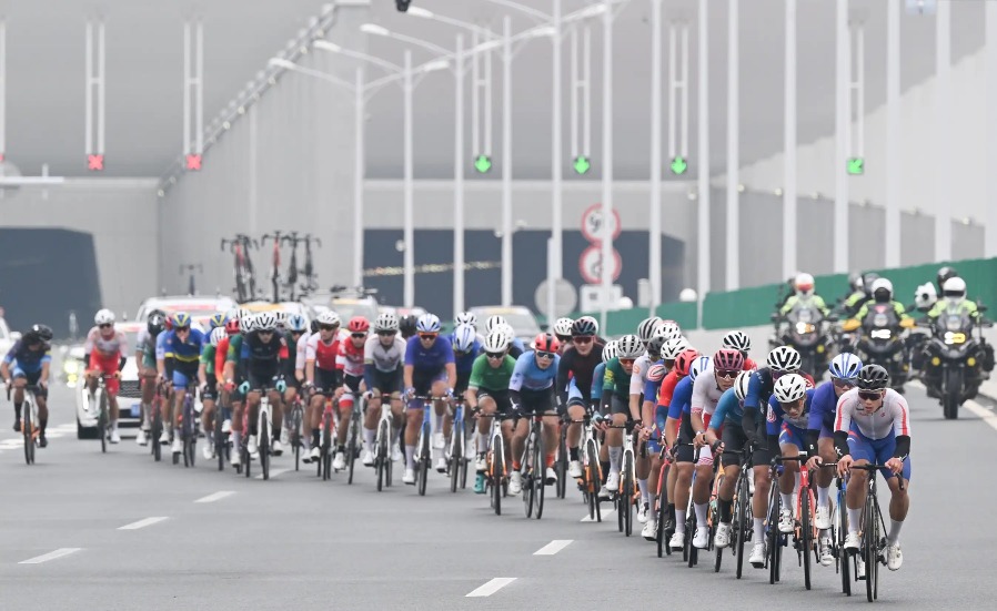 去年11月舉行的2024粵港澳公路自行車賽，同時是第十五屆全運會公路單車的測試賽