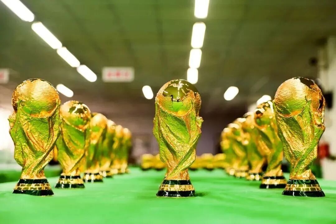 Inside a Dongguan factory, FIFA World Cup Trophy ornaments are packed and ready to be shipped.