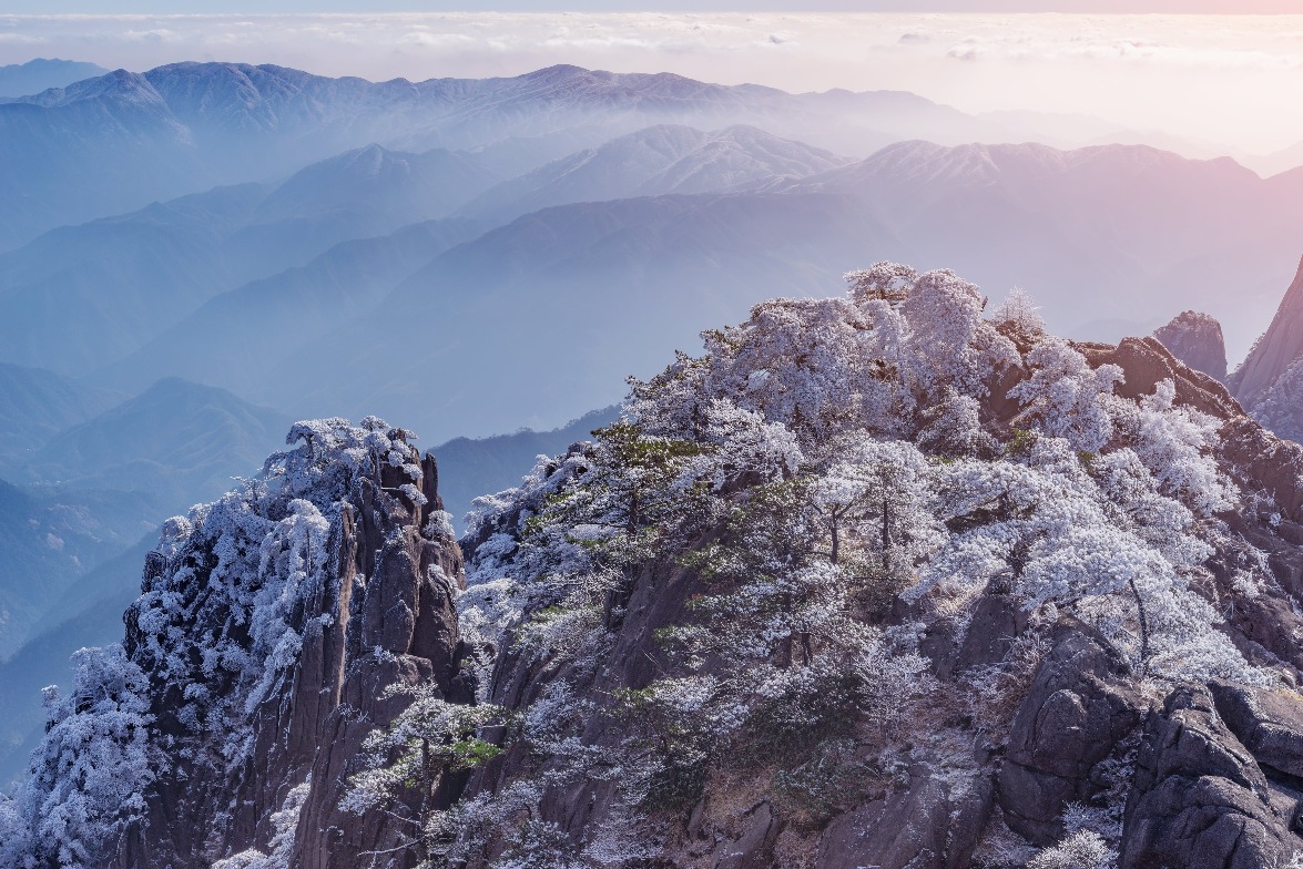 Snowscape of Huangshan Mountain
