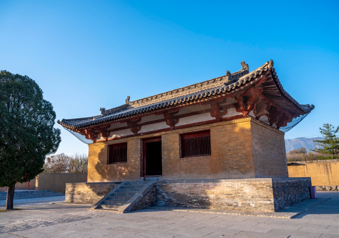 山西運城芮城廣仁王廟的建築特寫