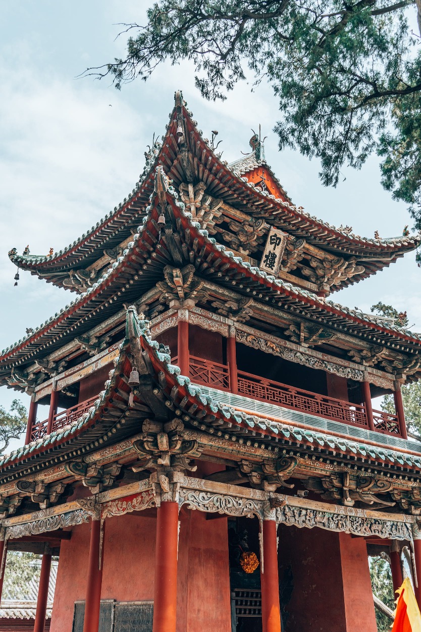 山西運城解州關帝廟的印堂特寫