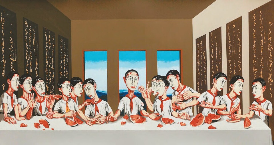 2013年，在香港蘇富比拍賣會上，他的《最後的晚餐》 以人民幣1.55億賣出，成為亞洲當代藝術品第一件過億的作品。（圖片來源：網上圖片）