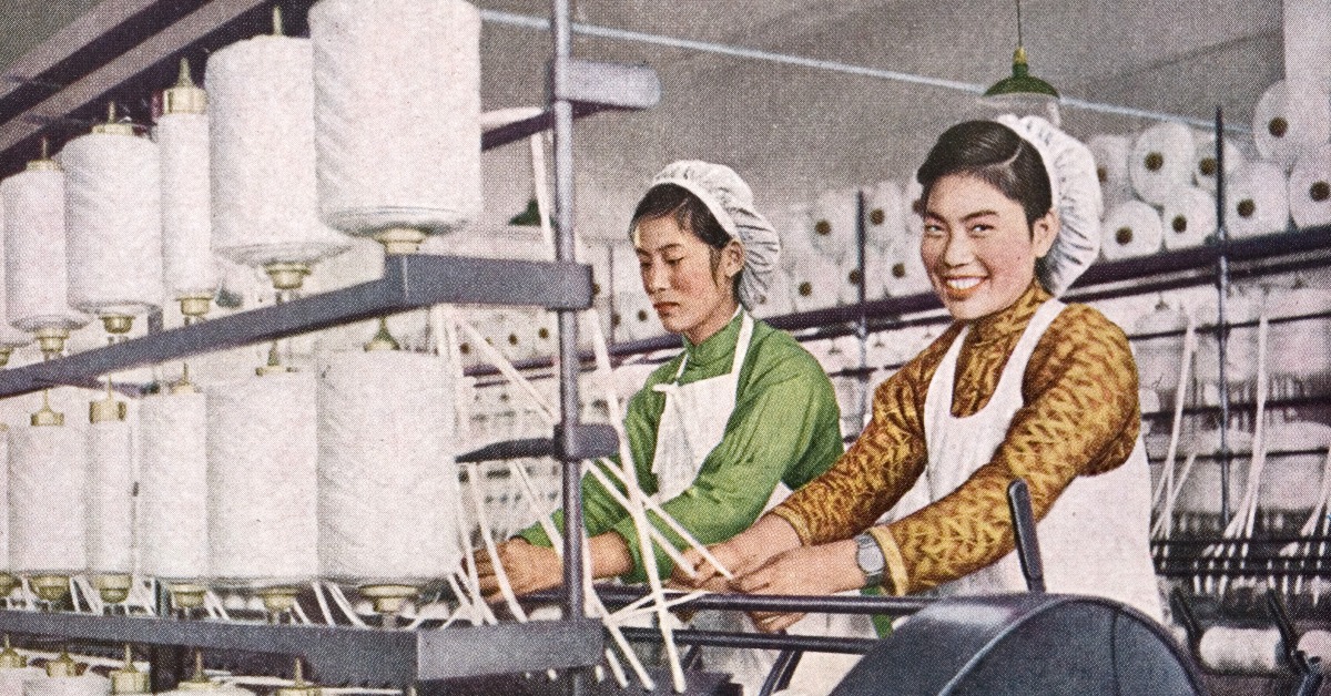 1950年代中國一家紡織廠的工人