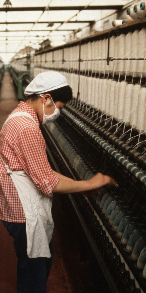 1950年代中國一家紡織廠的工人